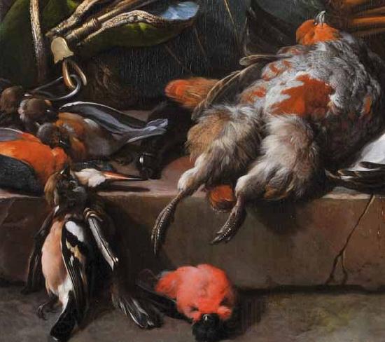 Melchior de Hondecoeter Still life with birds Norge oil painting art